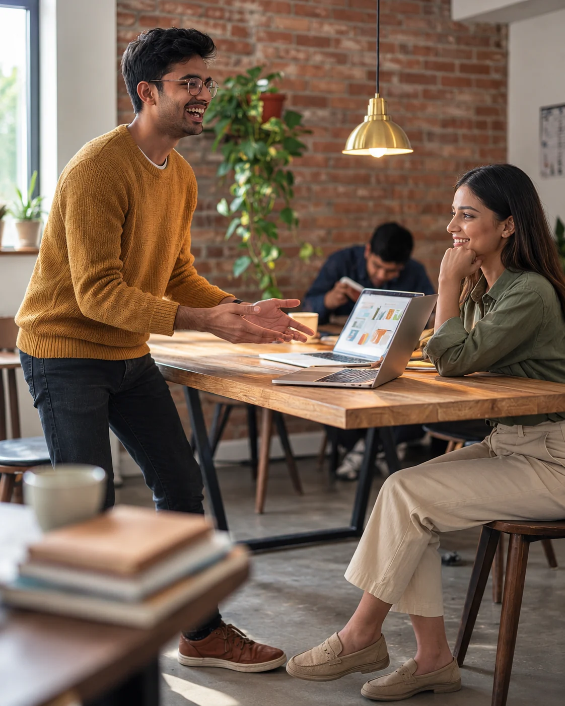Young founders working together